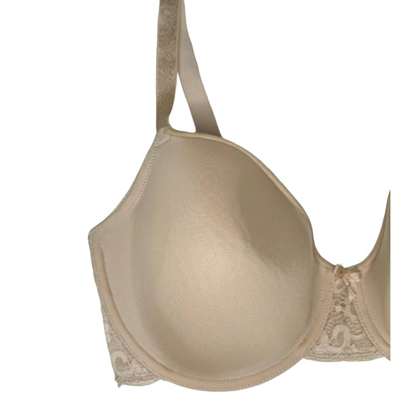 Wacoal 36DDD Smooth Cup T-Shirt Bra Light Beige 3 Hooks Underwire Support B21 - Picture 4 of 7